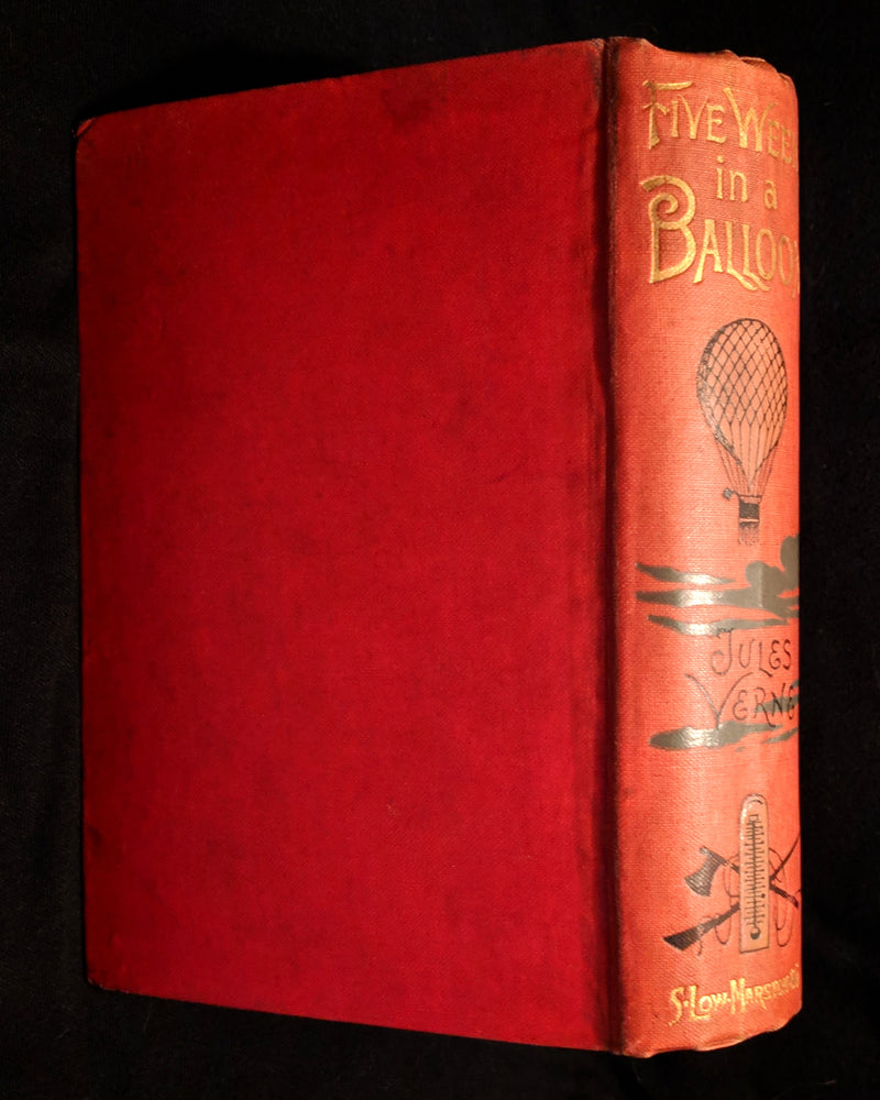1899 Rare Victorian Book - JULES VERNE Five Weeks in a Balloon.