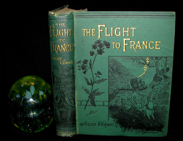 1891 Rare Early Edition - JULES VERNE The Flight to France or The Memoirs of a Dragoon
