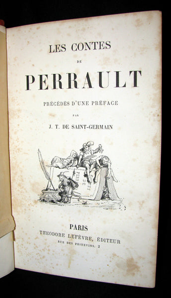 1890 Rare illustrated French Book ~ Contes de Perrault - Fairy Tales