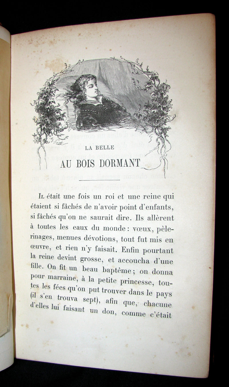 1890 Rare illustrated French Book ~ Contes de Perrault - Fairy Tales