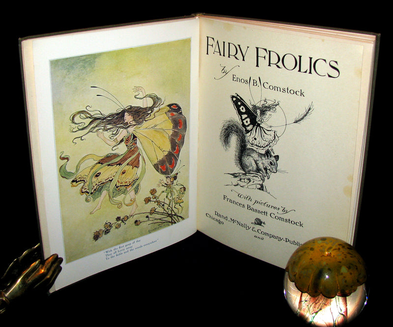 1913 Rare Art Nouveau Book - Fairy Frolics by Enos Benjamin Comstock. First Edition.