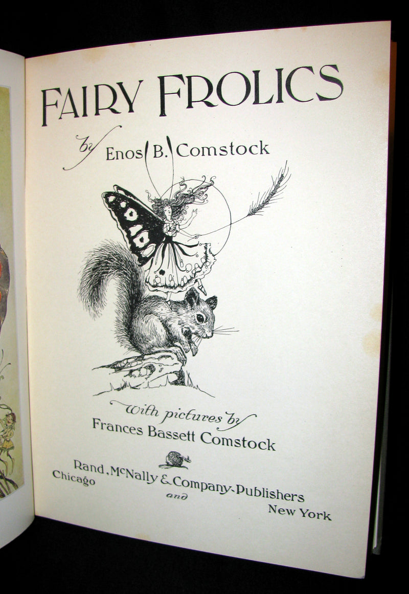 1913 Rare Art Nouveau Book - Fairy Frolics by Enos Benjamin Comstock. First Edition.