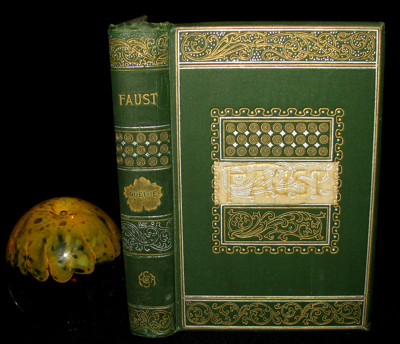 1890 Rare Victorian Book - FAUST by Goethe, Illustrated by Frederick J. Boston.