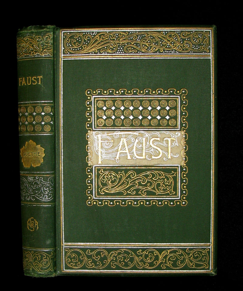 1890 Rare Victorian Book - FAUST by Goethe, Illustrated by Frederick J. Boston.