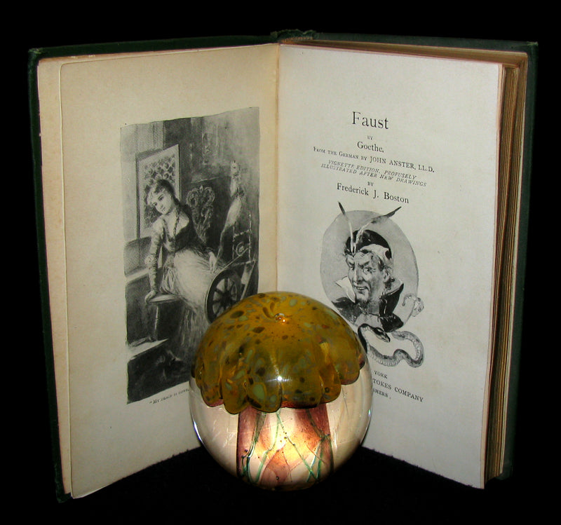 1890 Rare Victorian Book - FAUST by Goethe, Illustrated by Frederick J. Boston.