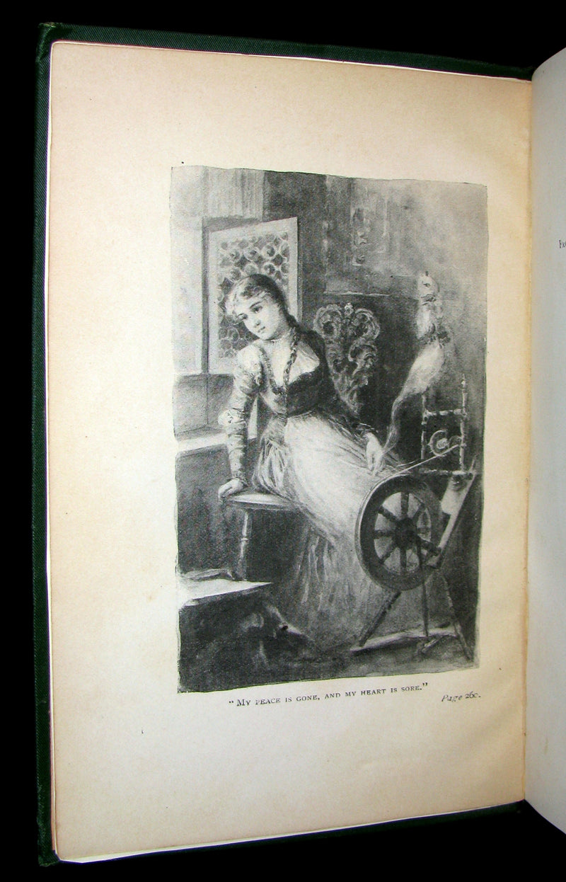 1890 Rare Victorian Book - FAUST by Goethe, Illustrated by Frederick J. Boston.