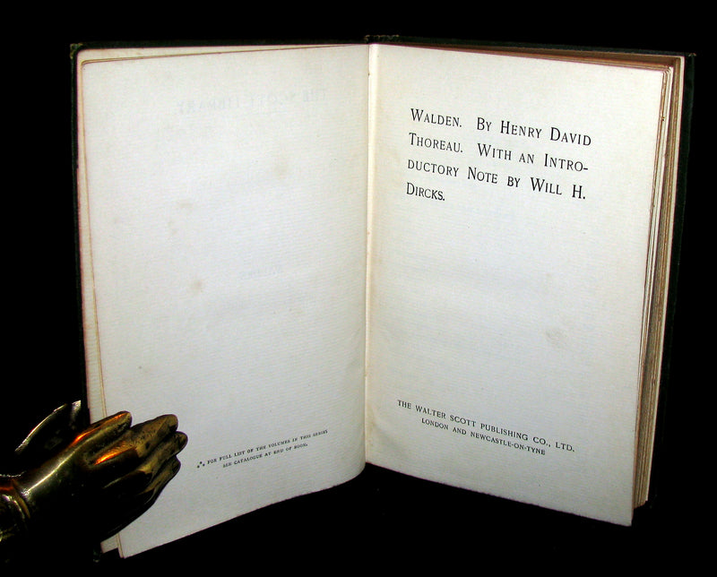 1886 Rare Victorian Book - WALDEN by Henry David Thoreau