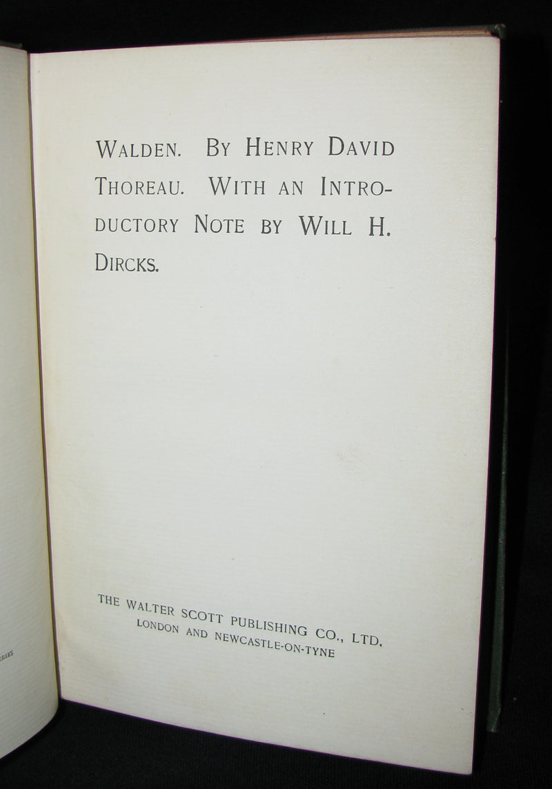 1886 Rare Victorian Book - WALDEN by Henry David Thoreau