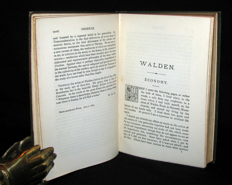 1886 Rare Victorian Book - WALDEN by Henry David Thoreau