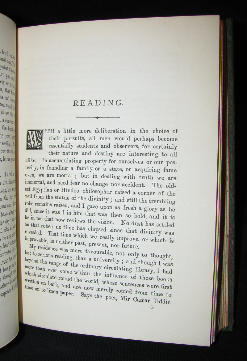 1886 Rare Victorian Book - WALDEN by Henry David Thoreau