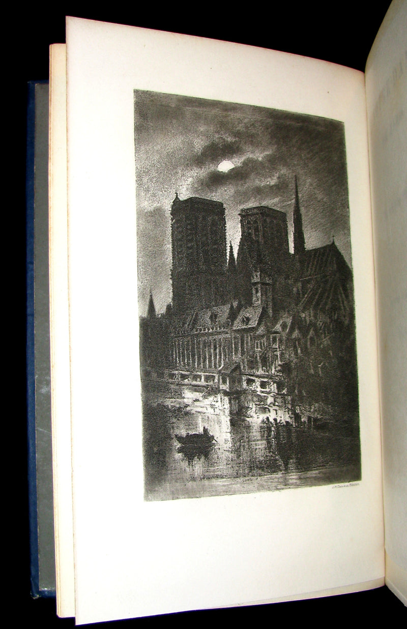 1888 Rare Victorian Book set - The Hunchback of Notre-Dame by Victor Hugo. Gothic.