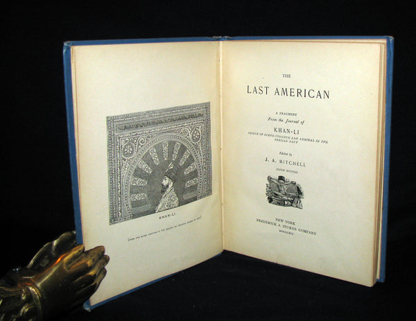 1891 Rare Precursors of Science Fiction Book - The Last American by J. A. Mitchell
