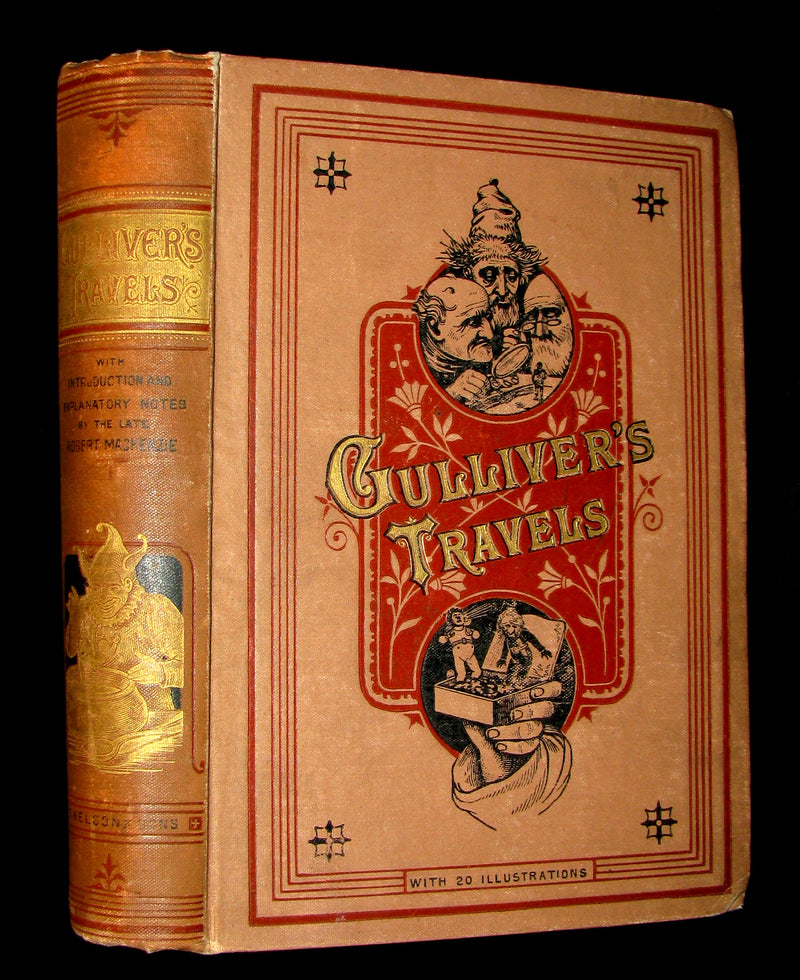 1896 Rare Victorian Book - Gulliver's Travels Into Several Remote Nations of the World