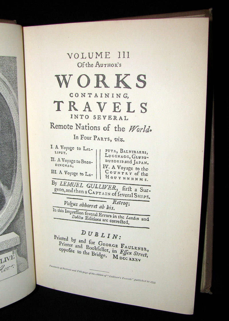 1896 Rare Victorian Book - Gulliver's Travels Into Several Remote Nations of the World