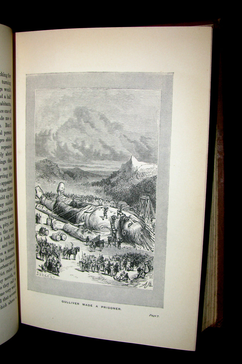 1896 Rare Victorian Book - Gulliver's Travels Into Several Remote Nations of the World