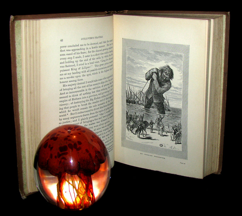 1896 Rare Victorian Book - Gulliver's Travels Into Several Remote Nations of the World