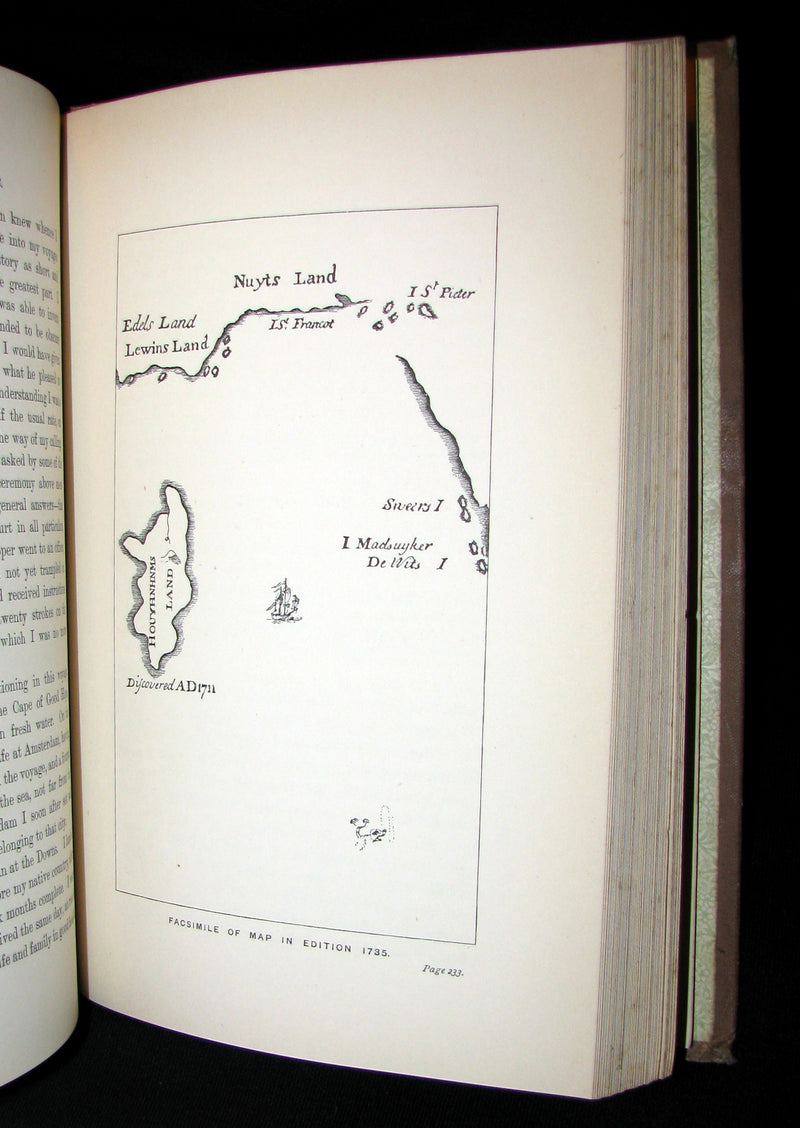 1896 Rare Victorian Book - Gulliver's Travels Into Several Remote Nations of the World