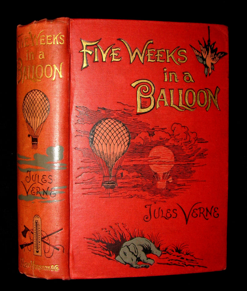 1899 Rare Victorian Book - JULES VERNE Five Weeks in a Balloon.