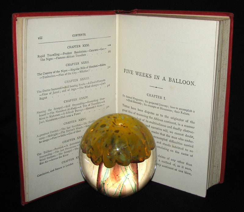 1899 Rare Victorian Book - JULES VERNE Five Weeks in a Balloon.
