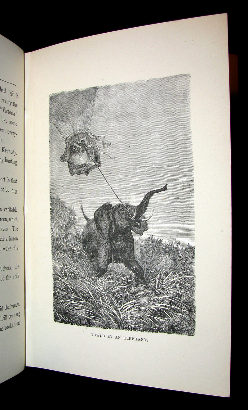 1899 Rare Victorian Book - JULES VERNE Five Weeks in a Balloon.