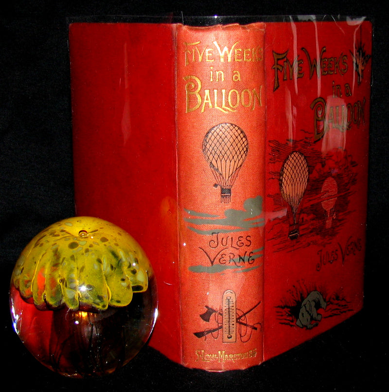 1899 Rare Victorian Book - JULES VERNE Five Weeks in a Balloon.