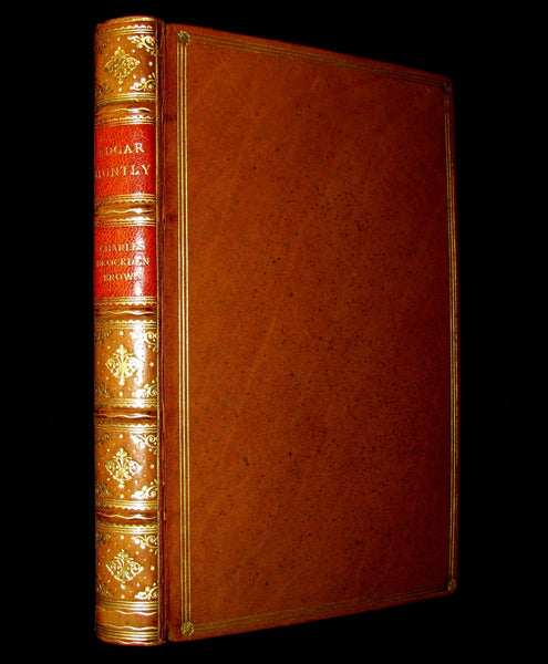 1835 Gothic Book - EDGAR HUNTLY OR THE SLEEP WALKER. Fine binding by Zaehnsdorf.