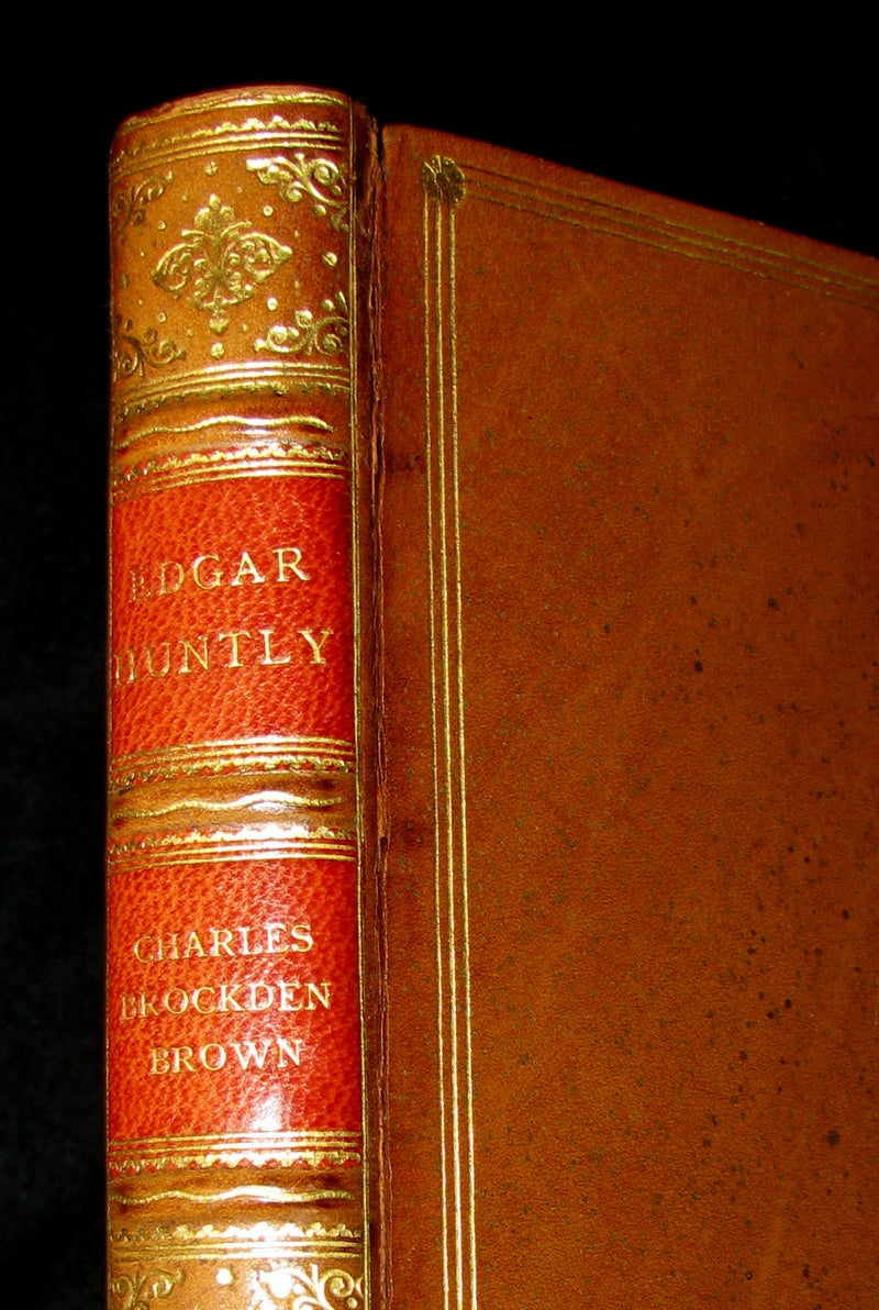 1835 Gothic Book - EDGAR HUNTLY OR THE SLEEP WALKER. Fine binding by Zaehnsdorf.