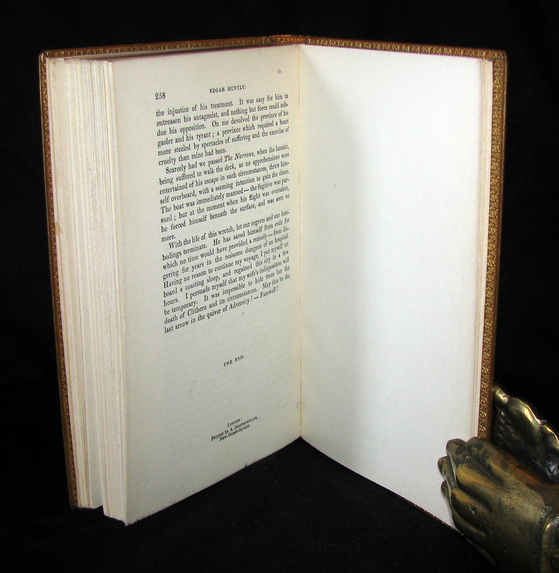 1835 Gothic Book - EDGAR HUNTLY OR THE SLEEP WALKER. Fine binding by Zaehnsdorf.