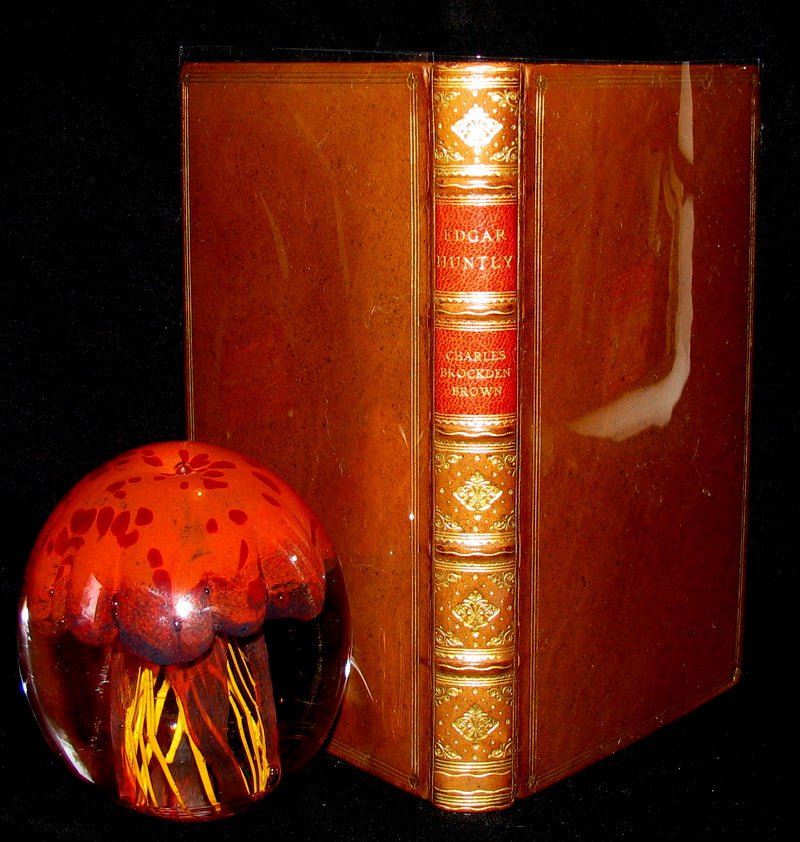 1835 Gothic Book - EDGAR HUNTLY OR THE SLEEP WALKER. Fine binding by Zaehnsdorf.