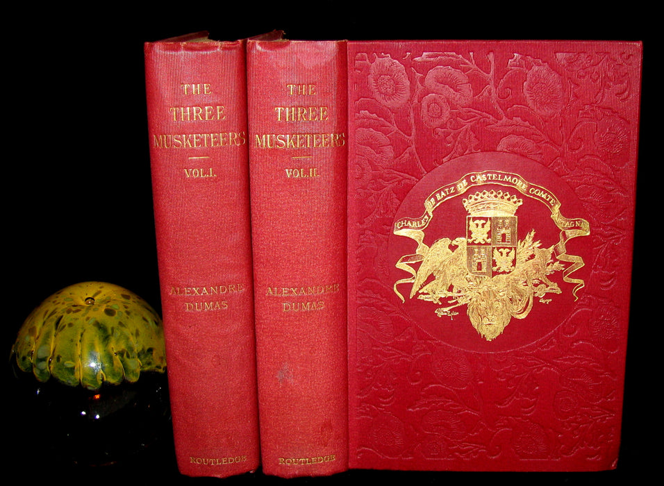 1895 Rare Book set - The Three Musketeers by Alexandre Dumas