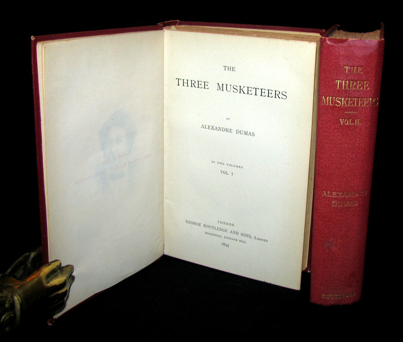 1895 Rare Book set - The Three Musketeers by Alexandre Dumas