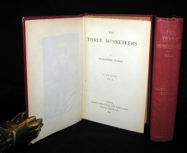 1895 Rare Book set - The Three Musketeers by Alexandre Dumas