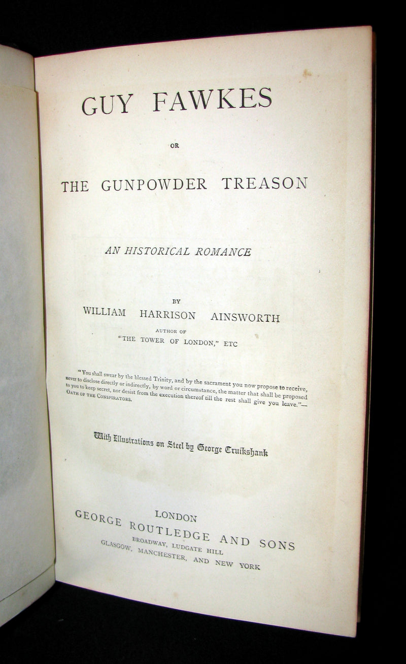 1840's Rare Book - Guy Fawkes, or the Gunpowder Treason illustrated by CRUIKSHANK