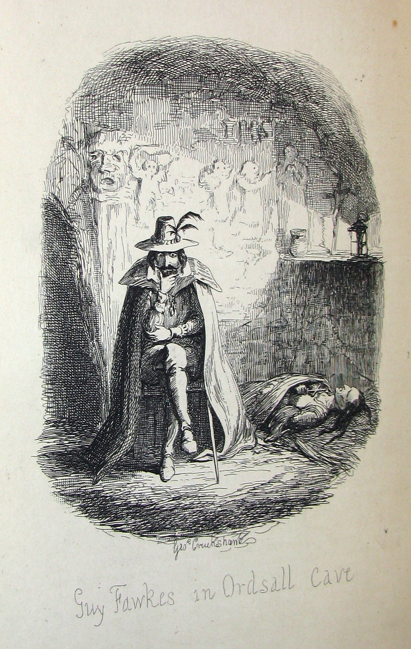 1840's Rare Book - Guy Fawkes, or the Gunpowder Treason illustrated by CRUIKSHANK