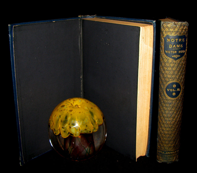 1892 Rare Victorian Book set - The Hunchback of Notre-Dame by Victor Hugo. Gothic.
