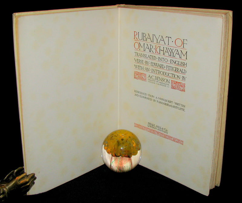 1910 First Edition - Rubaiyat of Omar Khayyam Illuminated by Sangorski and Sutcliffe.