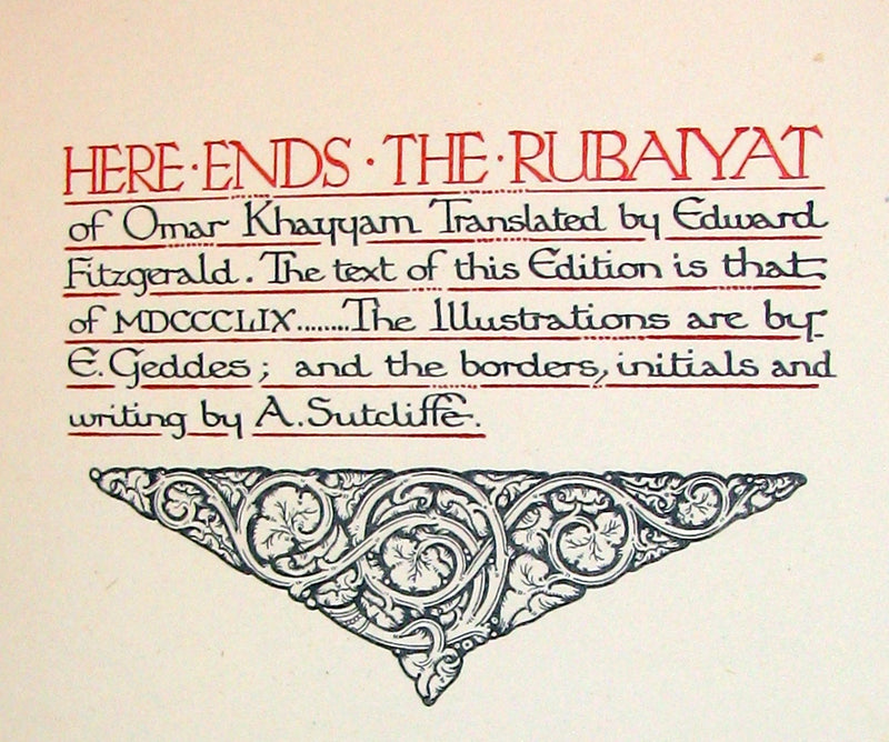 1910 First Edition - Rubaiyat of Omar Khayyam Illuminated by Sangorski and Sutcliffe.