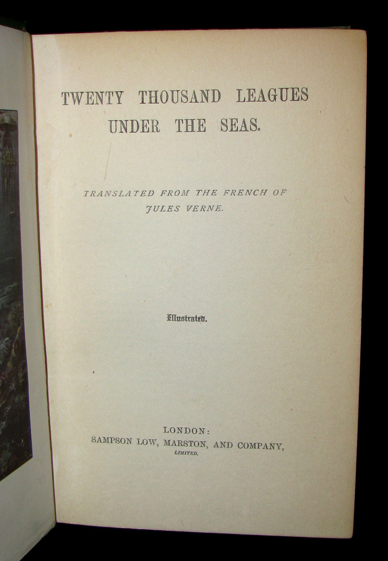 1900 Rare Book - Twenty Thousand Leagues Under the Sea by Jules Verne