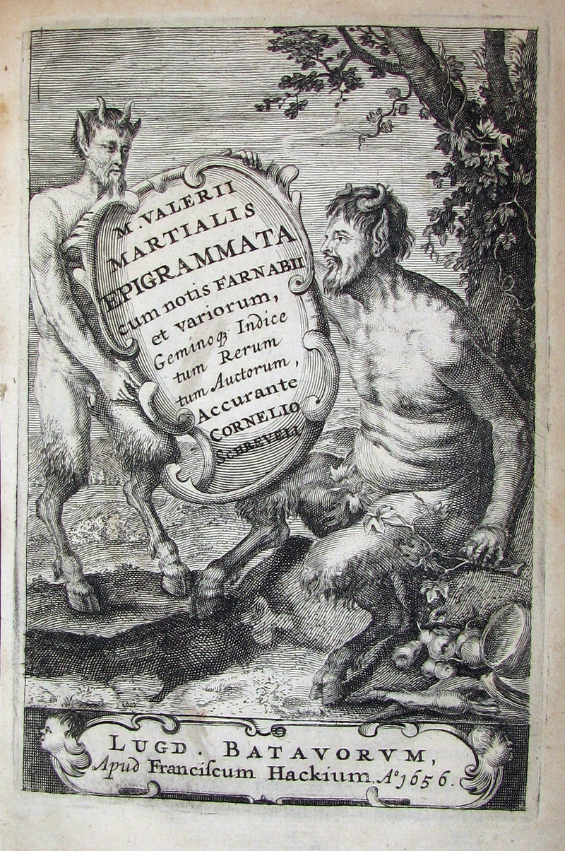 1656 Rare Latin vellum Book - MARTIAL's Epigrams - M. Valerii Martialis Epigrammata