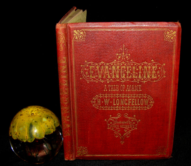 1856 Rare Victorian Book - Evangeline  A tale of Acadie by Henry Wadsworth Longfellow.