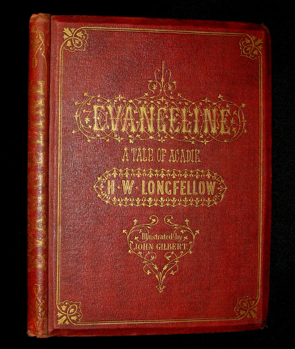 1856 Rare Victorian Book - Evangeline  A tale of Acadie by Henry Wadsworth Longfellow.