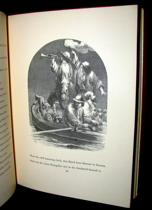 1856 Rare Victorian Book - Evangeline  A tale of Acadie by Henry Wadsworth Longfellow.