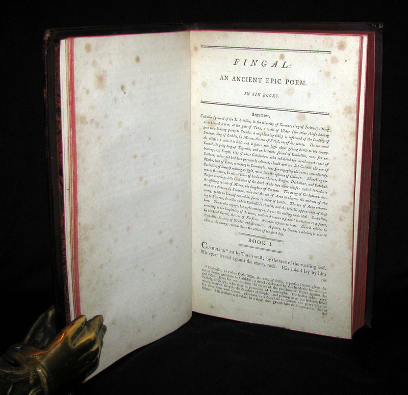 1812 Rare Book - The Poems of Ossian - The Son of Fingal by James MacPherson.