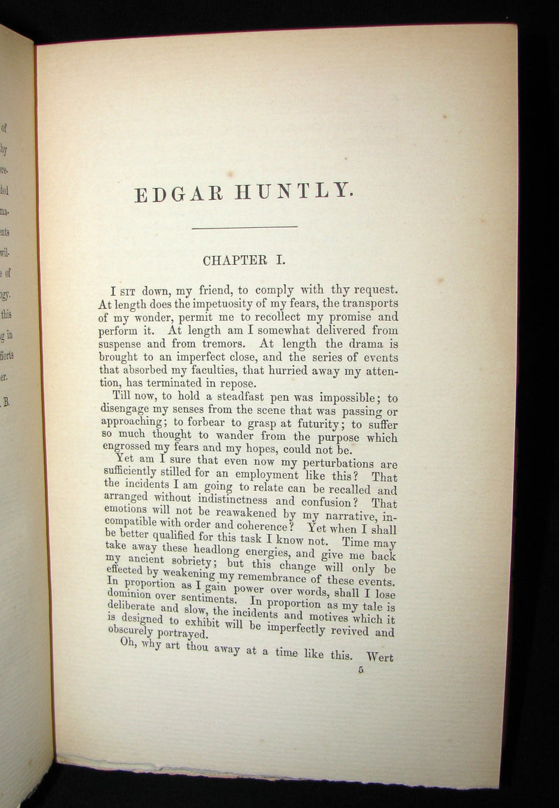 1887 Gothic Book - EDGAR HUNTLY OR THE SLEEP WALKER. #123/500 Limited Edition.