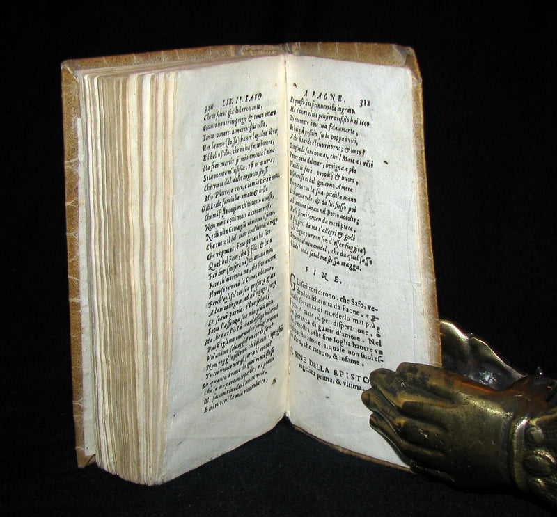 1599 Scarce Italian Vellum Book - EPISTOLE D'OVIDIO - Ovid's Letters