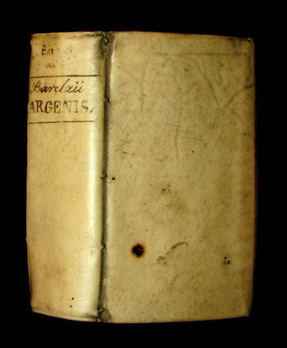 1655 Rare Latin Vellum Book - Io. Barclaii ARGENIS. Editio novissima. Elzevir.