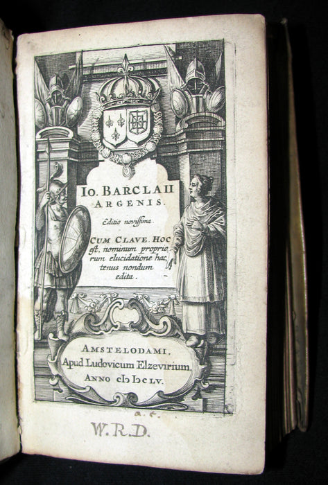 1655 Rare Latin Vellum Book - Io. Barclaii ARGENIS. Editio novissima. Elzevir.