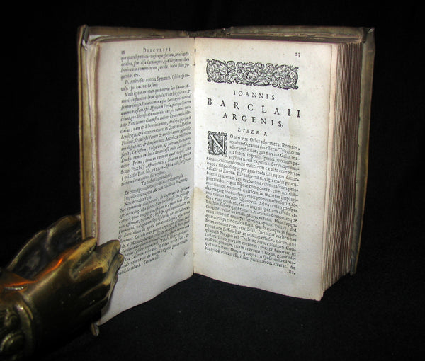 1655 Rare Latin Vellum Book - Io. Barclaii ARGENIS. Editio novissima. Elzevir.