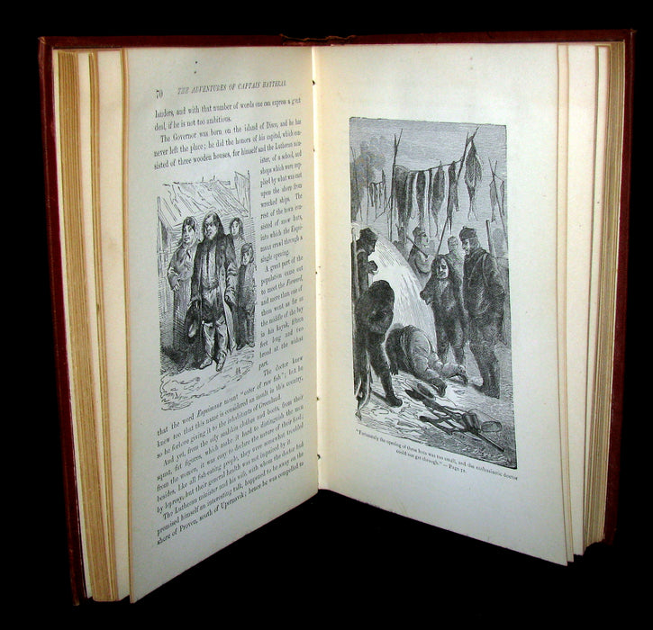 1874 Rare Book - Jules Verne - At The North Pole, or The Adventures of Captain Hatteras.