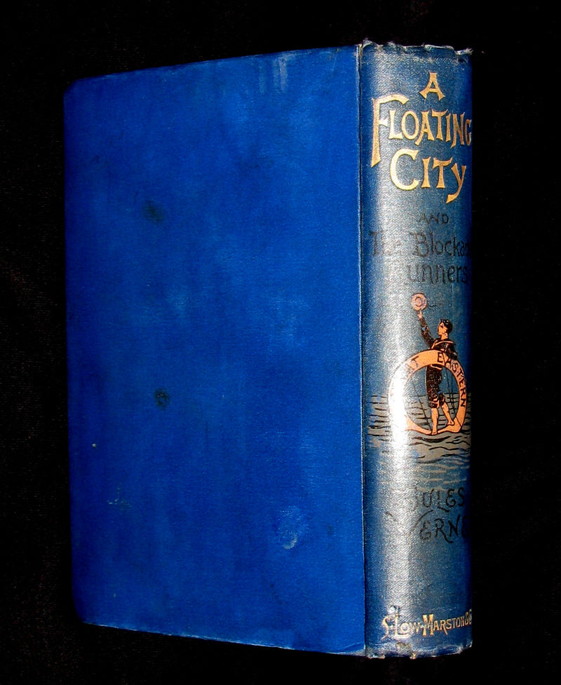 1895 Rare Edition of Jules Verne 's Book - A Floating City and the Blockade Runners